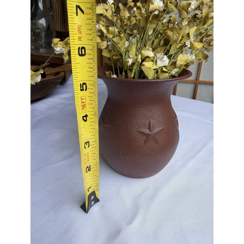 Americana The Country Home Collection Metal Vase Flowers Included Rustic Farmhou